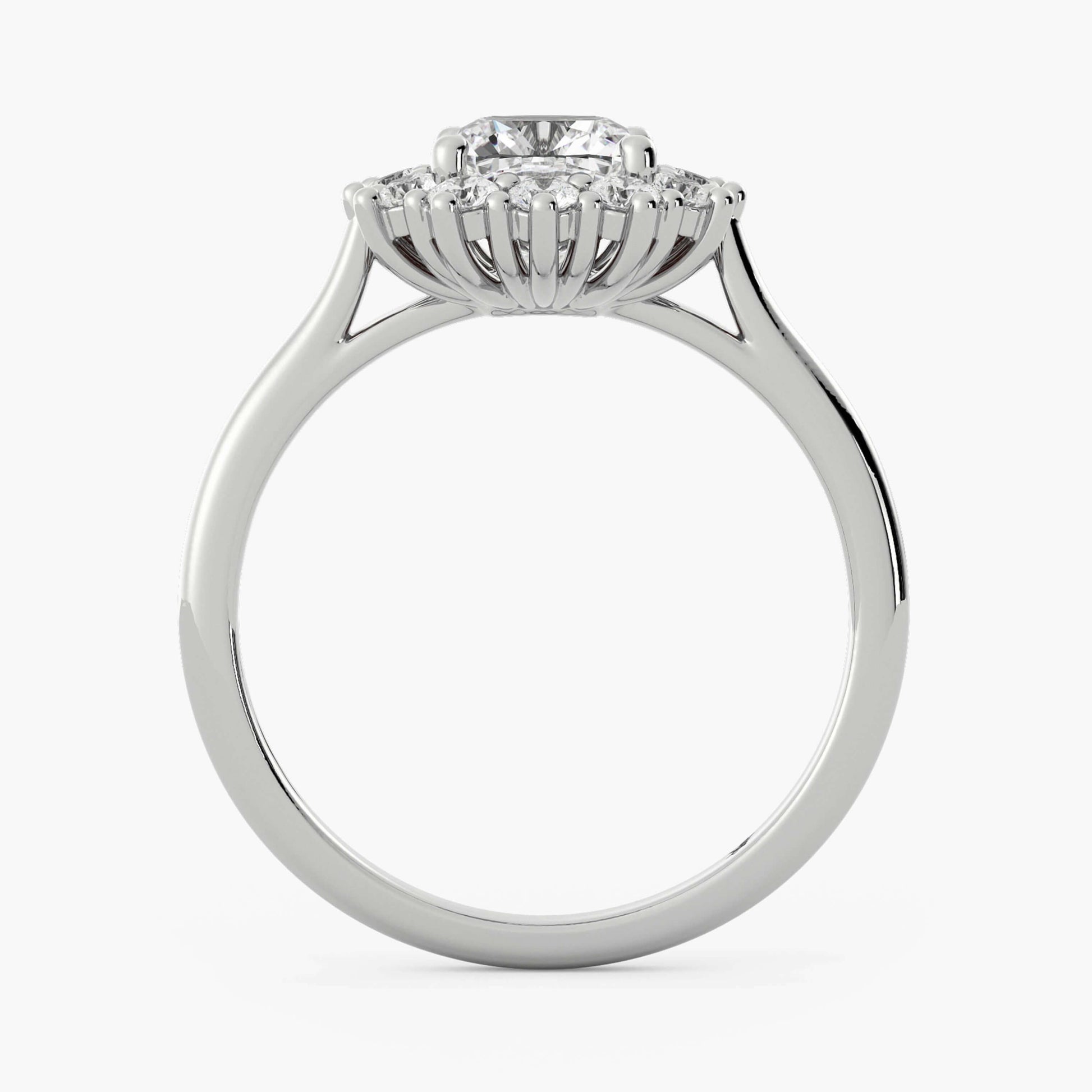 Radiant Pave Engagement Ring 