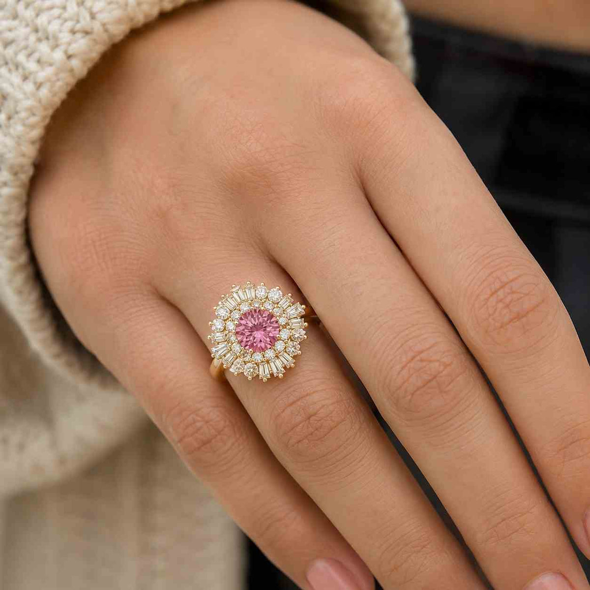 radiant cut tulip setting igi certified e, vvs2 diamond engagement ring - solitaire lab grown radiant diamond bridal promise ring

