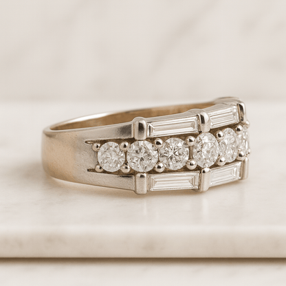 Raw Diamond Engagement Ring, Unique Engagement ring