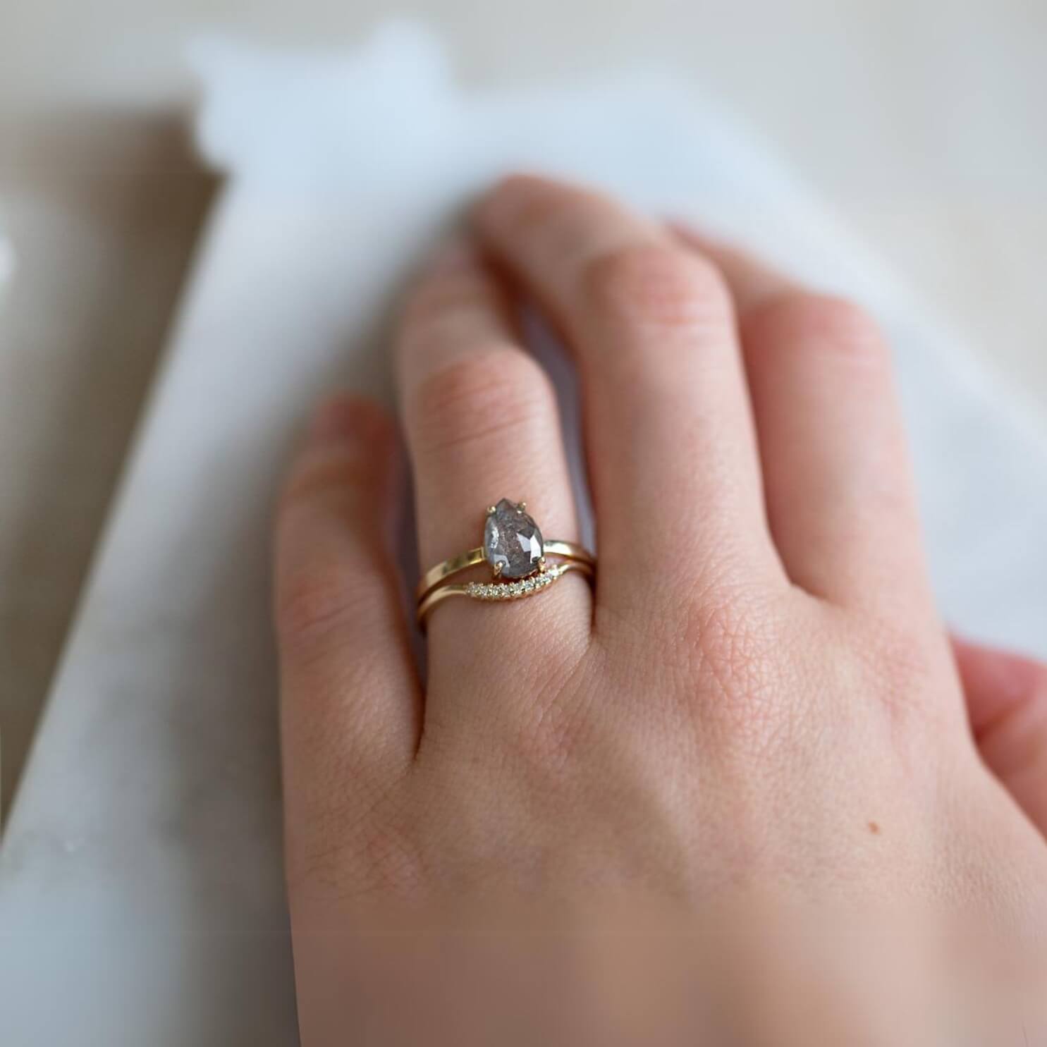 Real Gold Ring Women, Simple Matching Ring