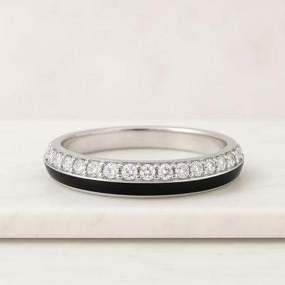 Real Lab Created Diamond Wedding Ring Full Eternity Ring Round Diamond Band