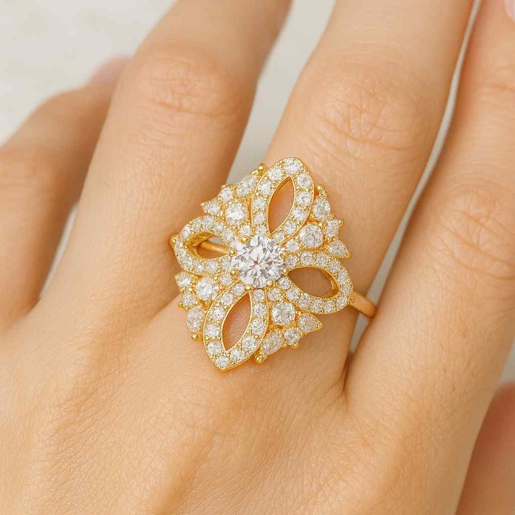 Real Lab Diamond Open Cuff Wedding Ring Thin Open Gap Stacking Ring Minimalist Custom Open Gap Band