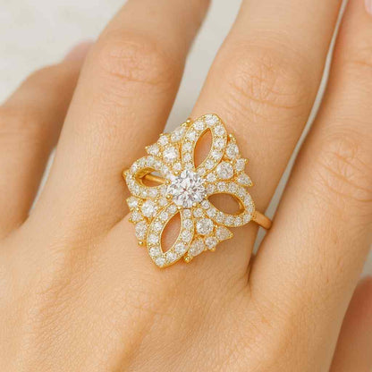 Real Lab Diamond Open Cuff Wedding Ring Thin Open Gap Stacking Ring Minimalist Custom Open Gap Band