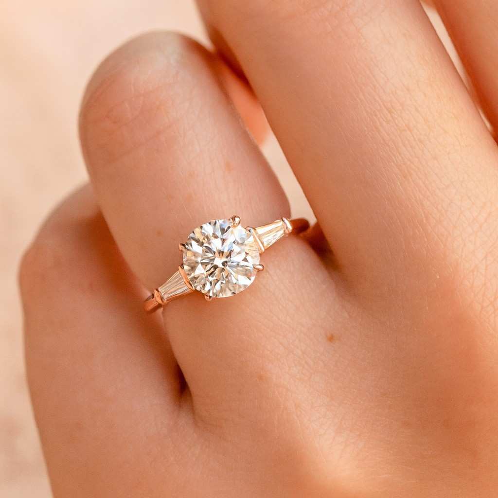 Real Lab Grown Diamond Ring Anniversary Gift for Wife Unique Proposal Rings