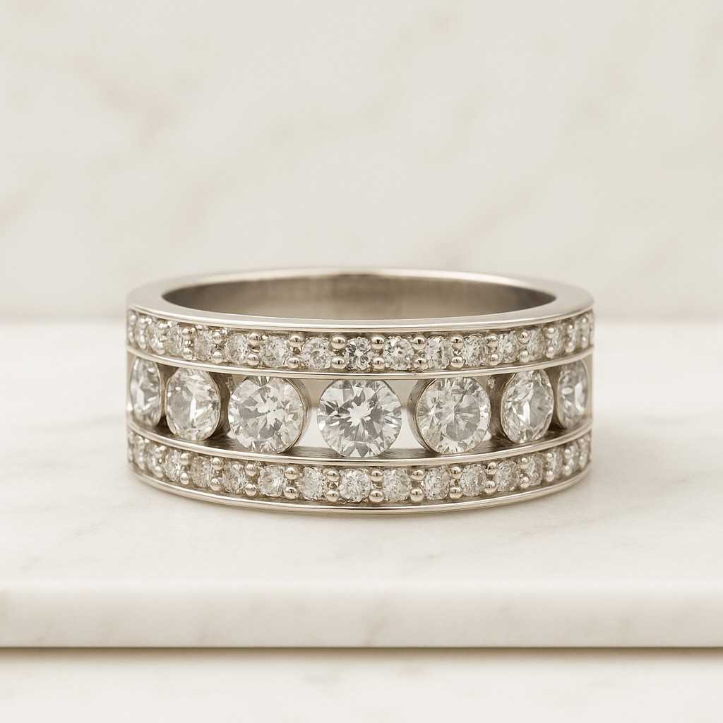 Real Lab Grown Diamond Wedding Band Round Diamond Ring