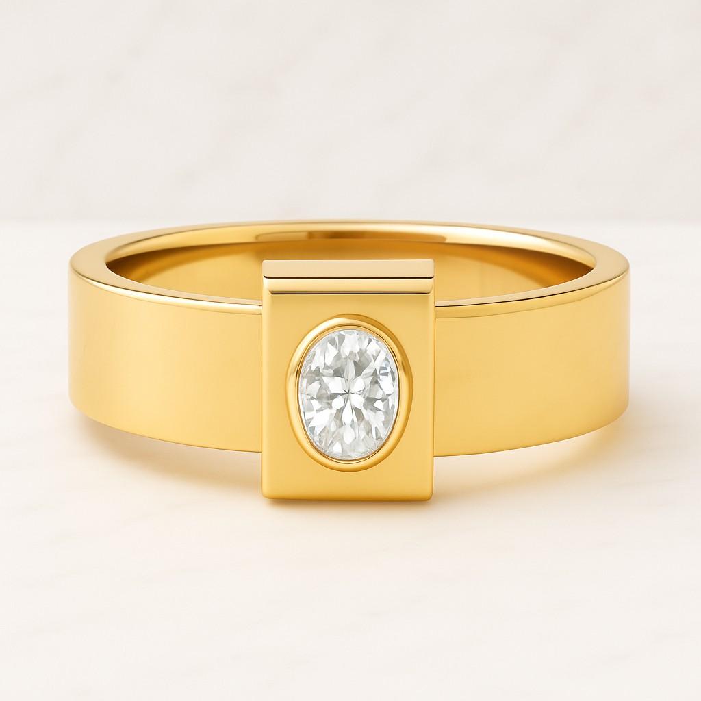 Real Oval Cut Lab Grown Diamond Engagement Ring Proposal Ring for Her