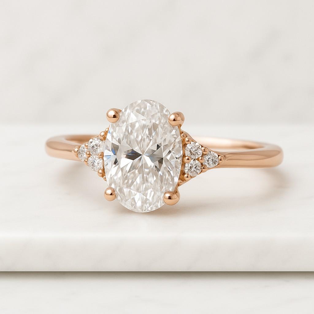 real oval lab grown diamond engagement ring oval lab diamond anniversary ring oval engagement ring