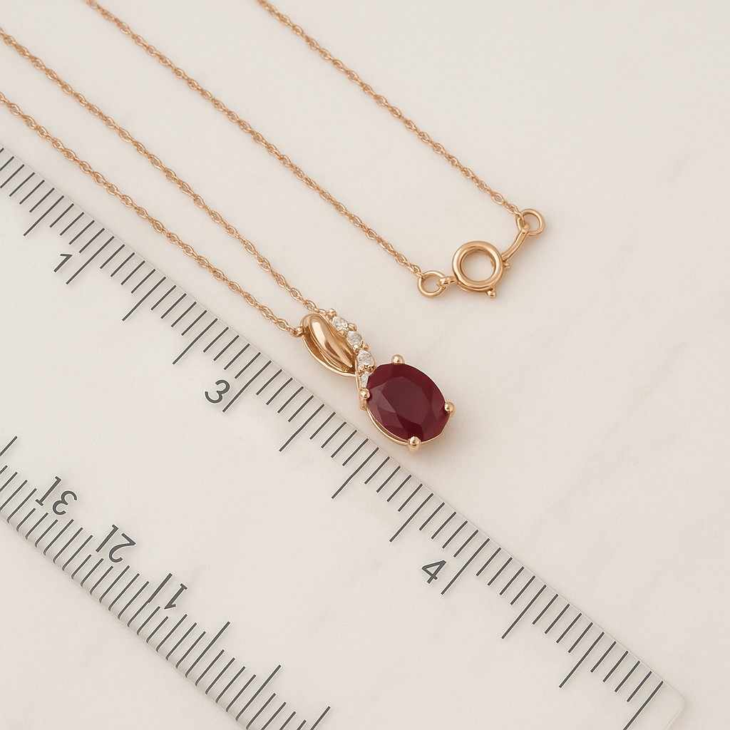 Red Diamond Pendant  Red Oval Diamond Pendant  Womens Red Diamond Pendant  Big Red Diamond Pendant  Womens Red Gemstone Pendant