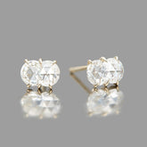Rose Cut Lab Diamond Studs