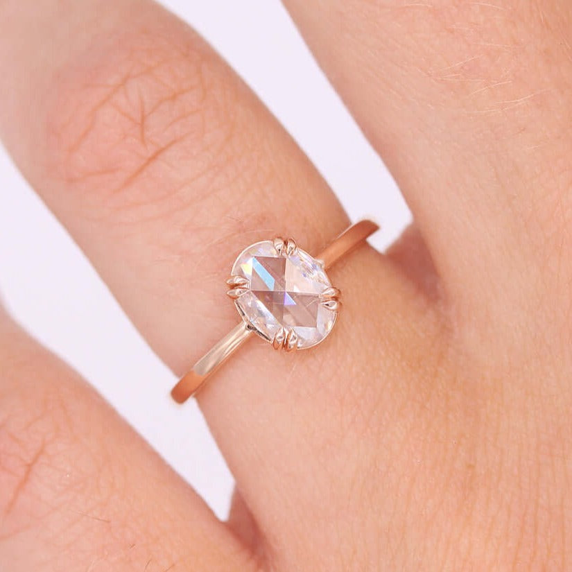 Rose Cut Lab Grown Diamond Ring
