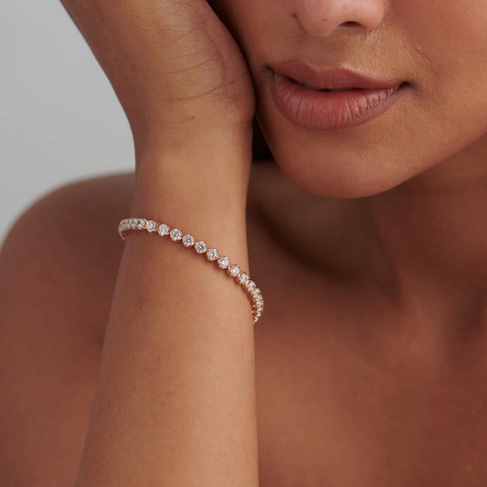 Rose Gold Round Tennis Bracelet