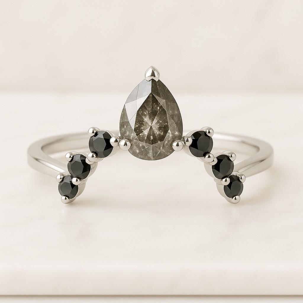 Round 1.57 Carat Lab-Grown Diamond Half Eternity Ring 14k White Gold Ring