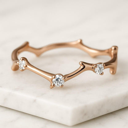 Stackable Ring Minimalist Nesting Ring Curved Band Amaris