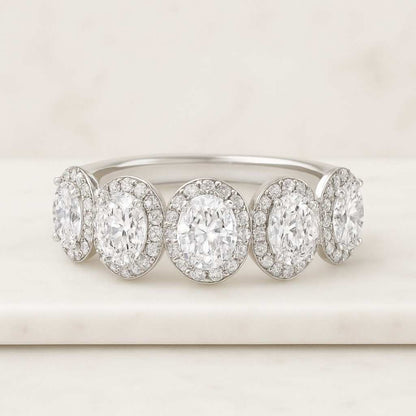 Round Cut Diamond Full Eternity Designer Band For Her Custom Order in Silver Gold with Moissanite Lab Grown Diamond