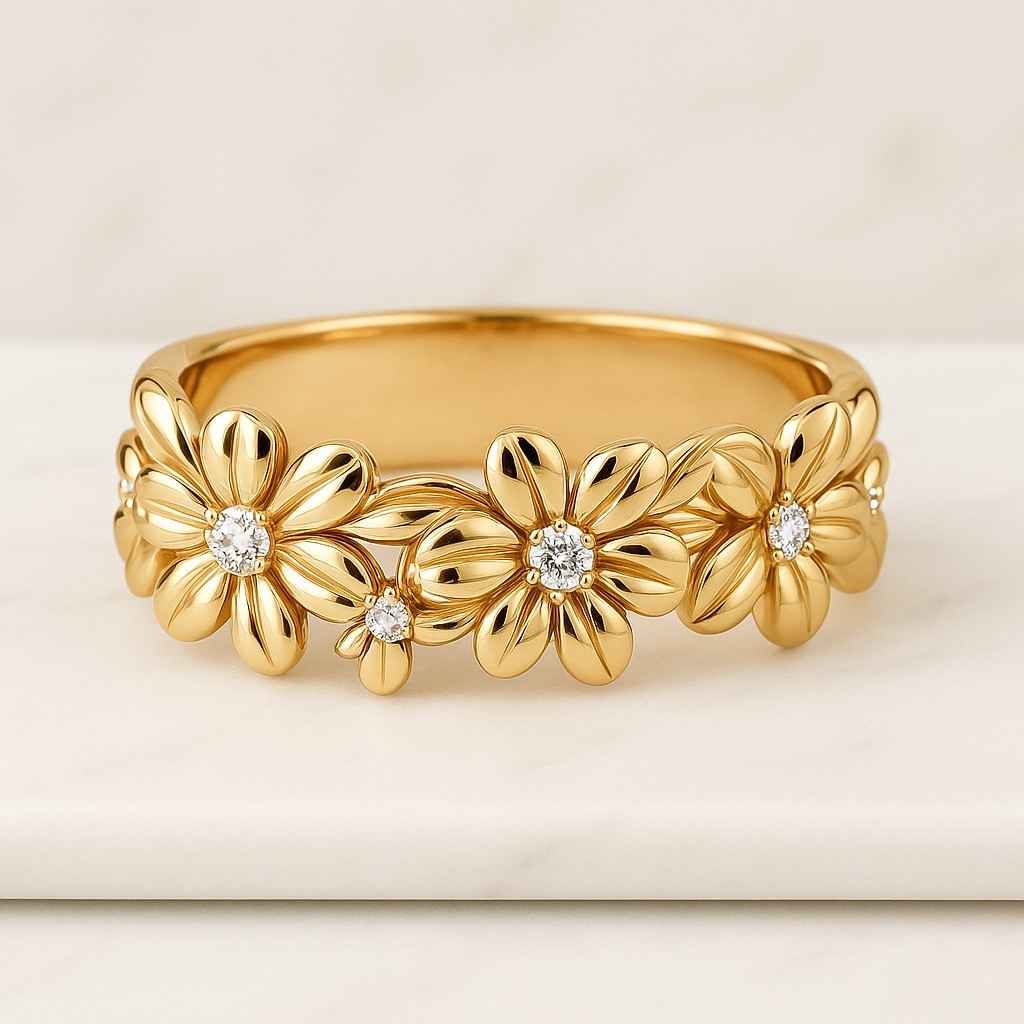 Diamond Simulant Promise Ring April Birthstone Gift Open Wedding Band Lab Grown Diamond Ring Gap Wedding Ring