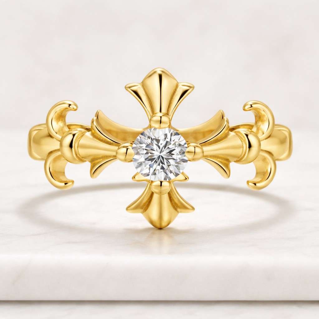 Rose Signet Ring 14K Solid Gold Engraved Pinky Birth Flower Jewelry Gift Women
