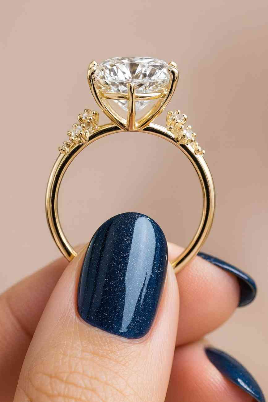 Round Diamond Bridal Set Stacked Anniversary Ring Set Gift Enhancer Wedding Set Gift