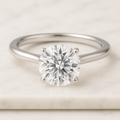 Oval Cut CZ Solitaire Engagement Ring travel ring Two Tone Yellow Gold vermeil and White Gold Silver Ring