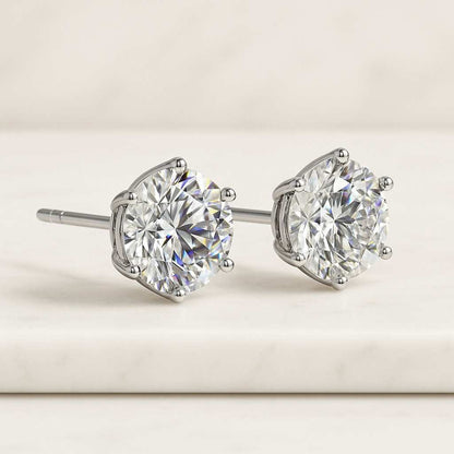1 Carat Diamond Stud Earrings Certified Diamond Studs Round Diamond Stud Earrings