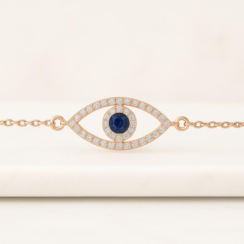 Faceted flat teardrop quartz gemstones pendant inlaid evil eye zircon charms for jewelry