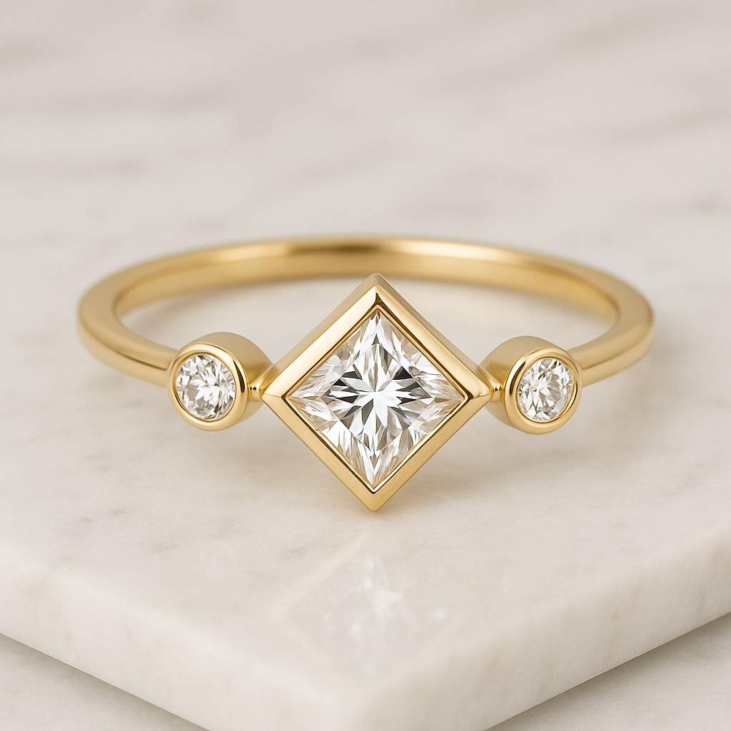 6 Prong Set Round Diamond Wedding Ring Anniversary Gifts Wedding Ring Round Diamond Anniversary Ring for Her Wide Band Ring