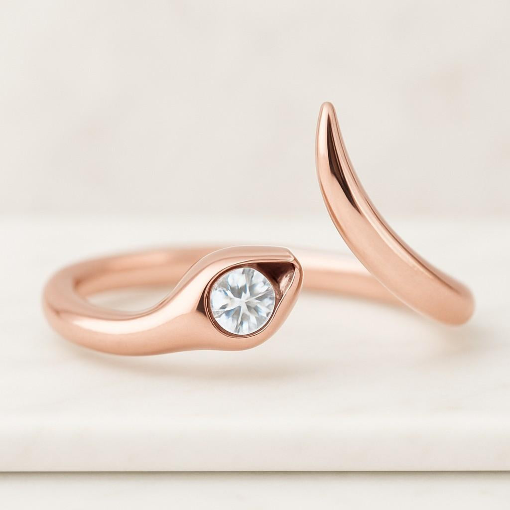 Anniversary Gift For Women Moissanite Sterling Silver Wavy Wedding Band Curved Stacking Ring Half Eternity Round Cut