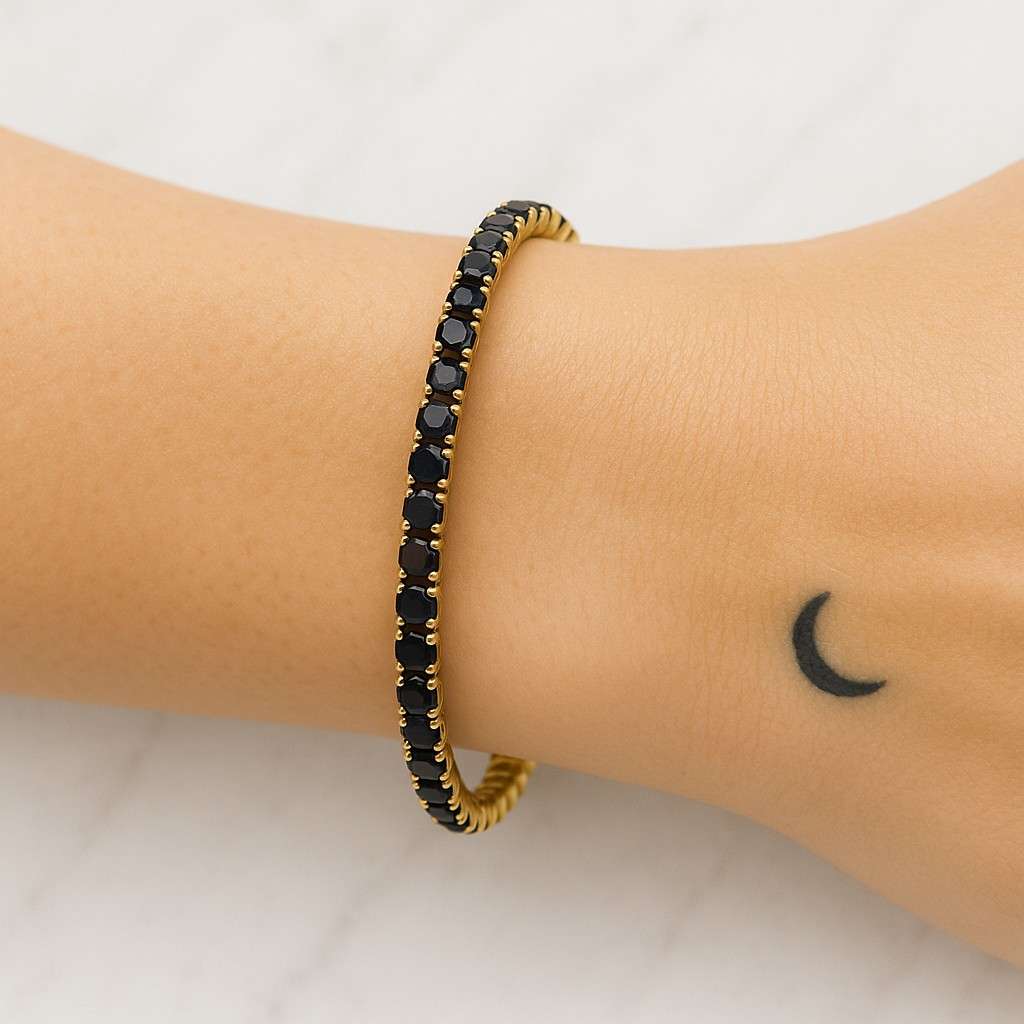 Diamond Tennis Bezel Bracelet 14K white Gold round Tennis Bracelet 14K Solid Gold Bezel Set Lab Diamond Tennis Bracelet