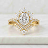 Lab Grown Oval Cut Diamond Bridal Set