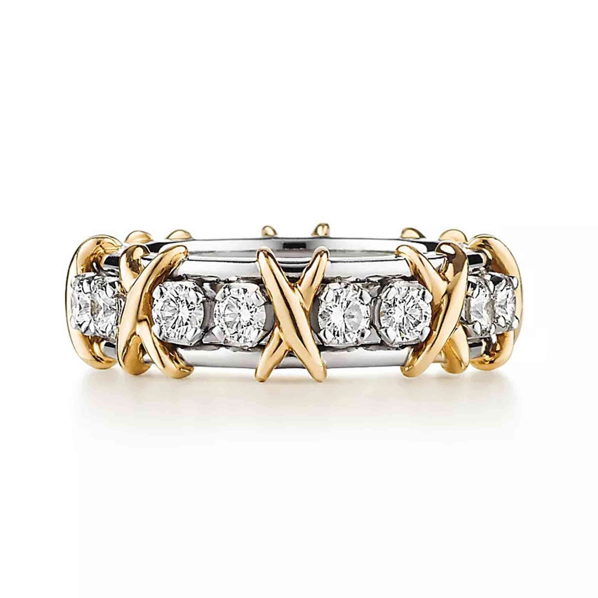 Round Brilliant Cut Moissanite Anniversary Band For Wife