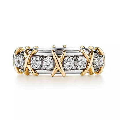 Round Brilliant Cut Moissanite Anniversary Band For Wife