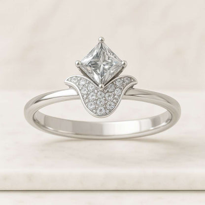 Round Brilliant Diamond Engagement Band Real Lab Grown Diamond Band Full Eternity Ring for