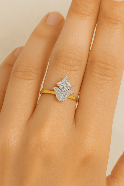 Round Brilliant Diamond Engagement Band Real Lab Grown Diamond Band Full Eternity Ring for