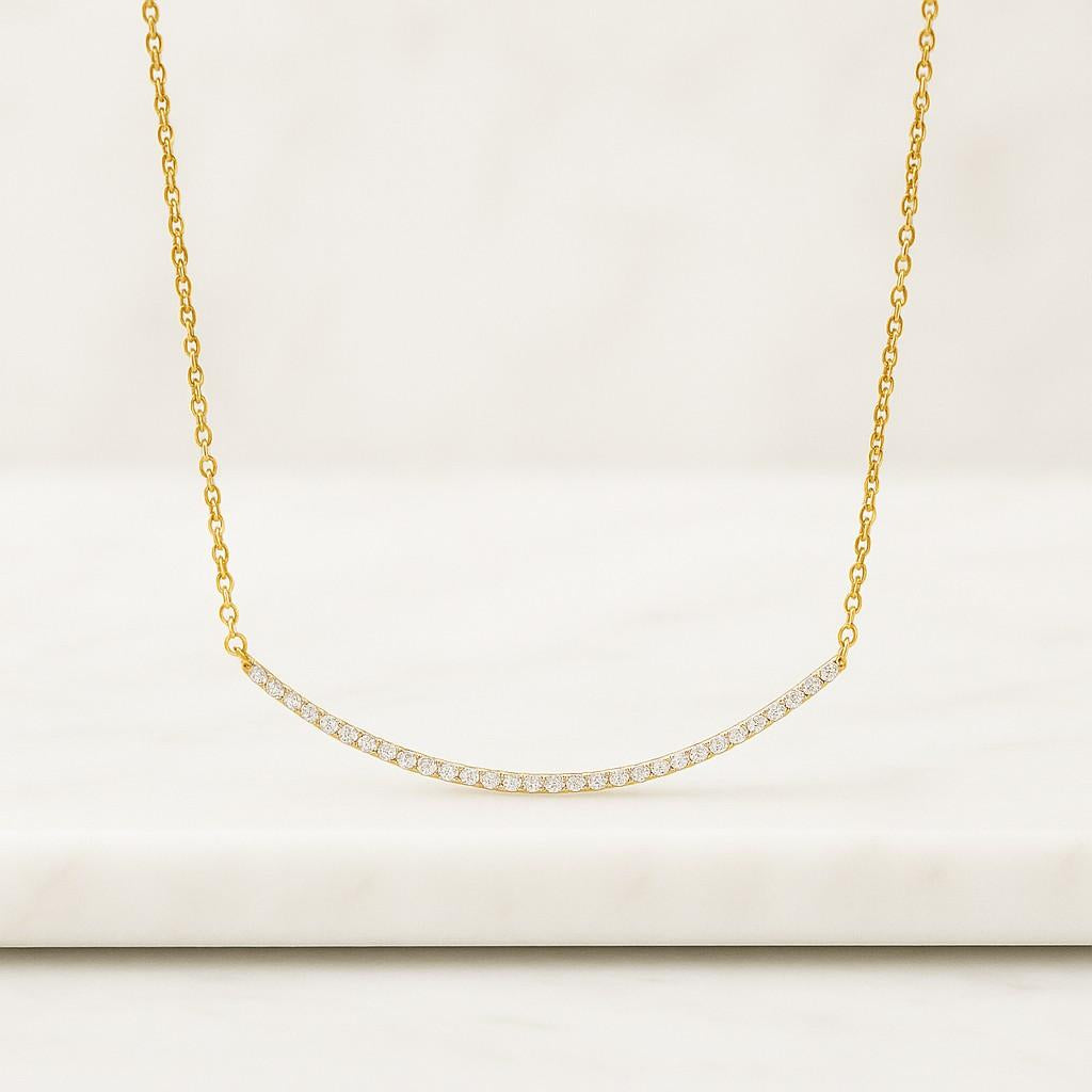 Round Brilliant Diamond Necklace IGI Certified 18K Gold  Unisex Luxury Tennis Necklace  Fine Jewelry Gift