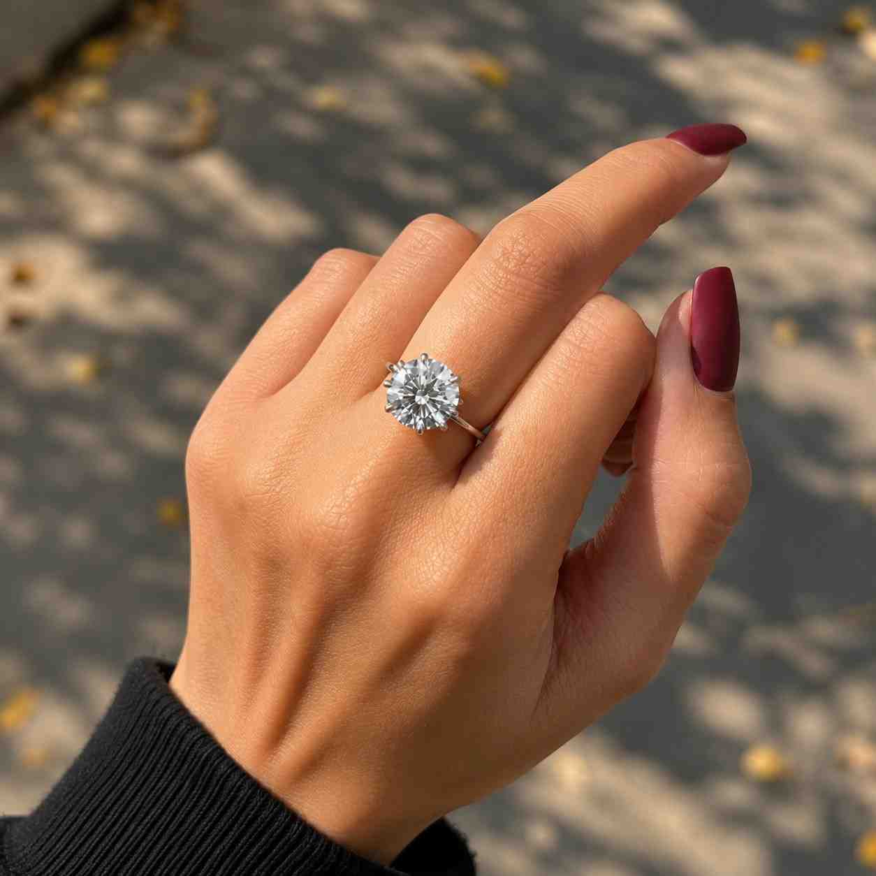 Round Brilliant Diamond Promise Ring for Her Lab Grown Diamond Engagement Ring Solitaire Ring for Women Simple Wedding Ring for Bride Gift