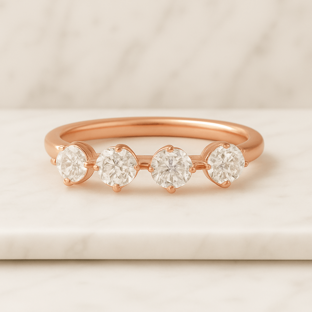 Round Brilliant Lab-Grown Diamond Cluster Floral Engagement Ring