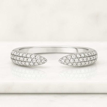 Round Colorless Moissanite Wedding Band