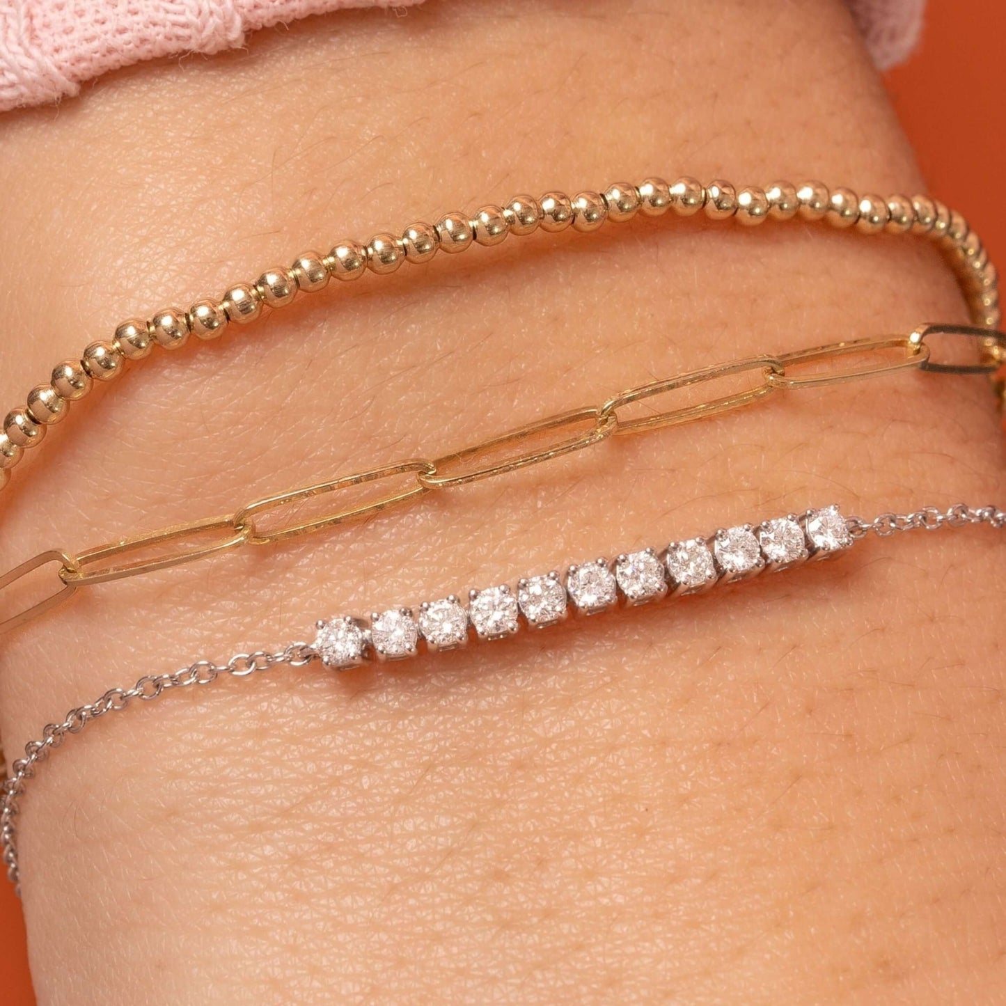 Round Cut Created Diamond Bracelet