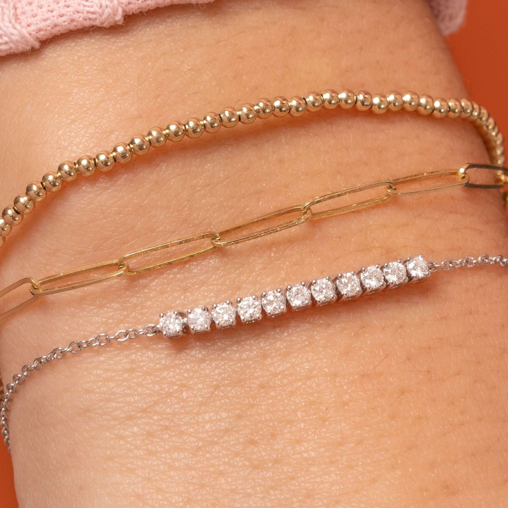 Round Cut Created Diamond Bracelet