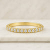 Round Moissanite Diamond Half Eternity Anniversary Ring For Her