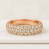 14k Gold Round Diamond Half Eternity Prong Set Diamond Wedding Ring