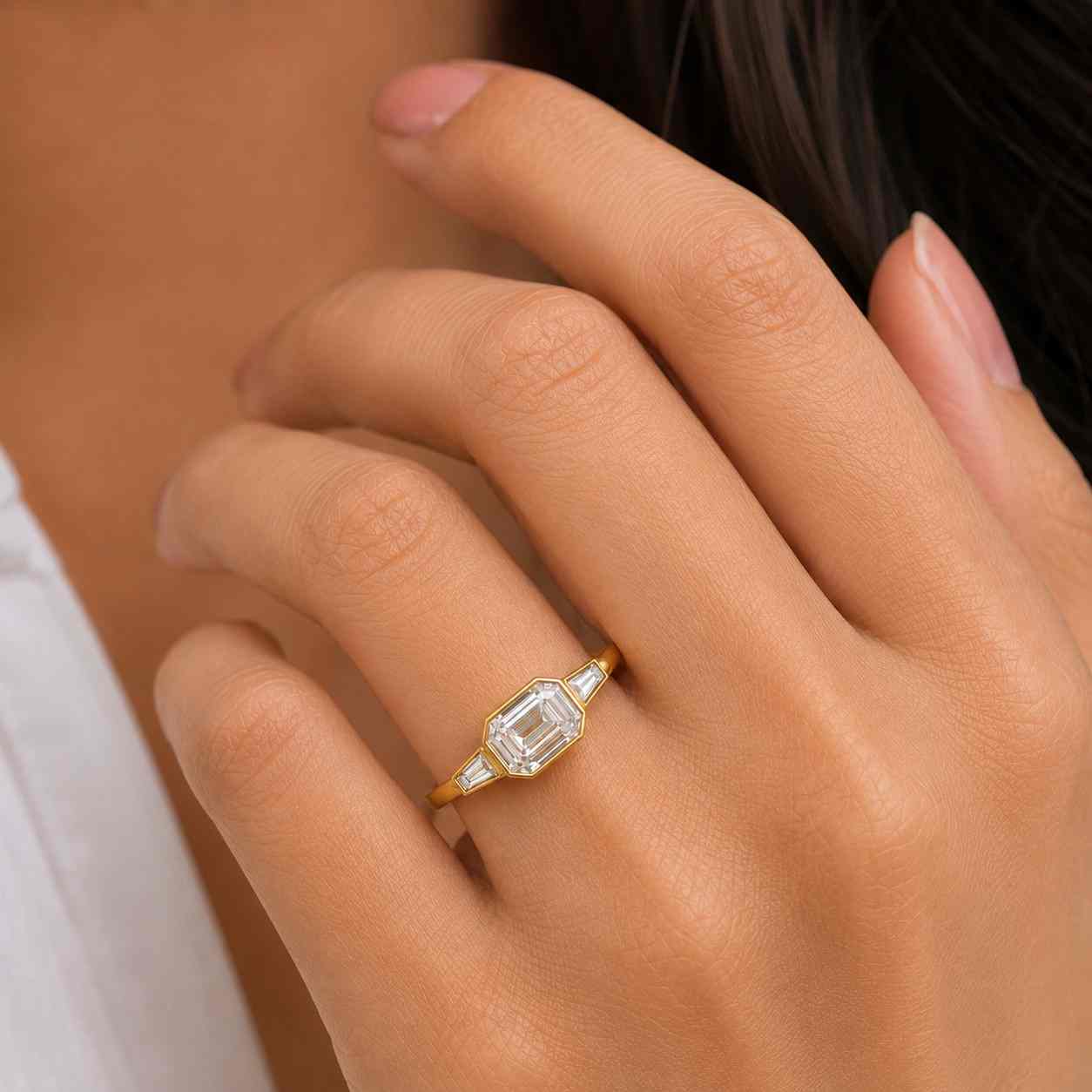 Round Cut Diamond IGI Certified Lab Grown Diamond Engagement Ring, Lab Diamond Ring