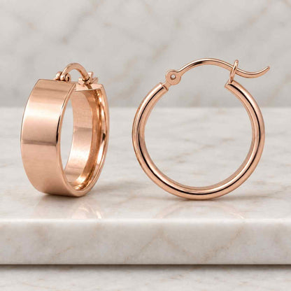 Lab Grown Round Cut Diamond Pave Huggie Hoop Earrings in 10K, 14K, 18K Gold
