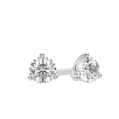 Round Cut Diamond Stud Earring For Sister