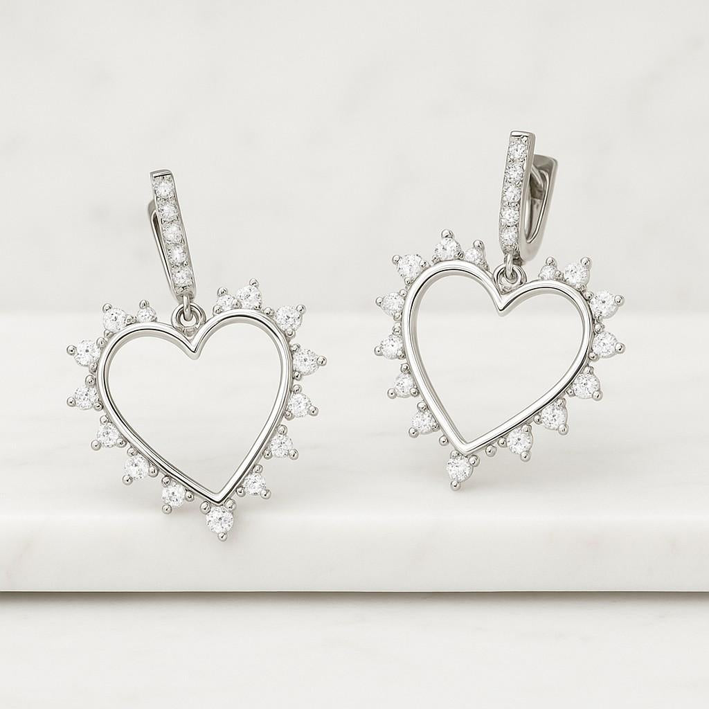 Round Cut Diamond Stud Earrings  Natural HPHT Earth-Mined Diamonds  925 Silver with 14K Gold Plating