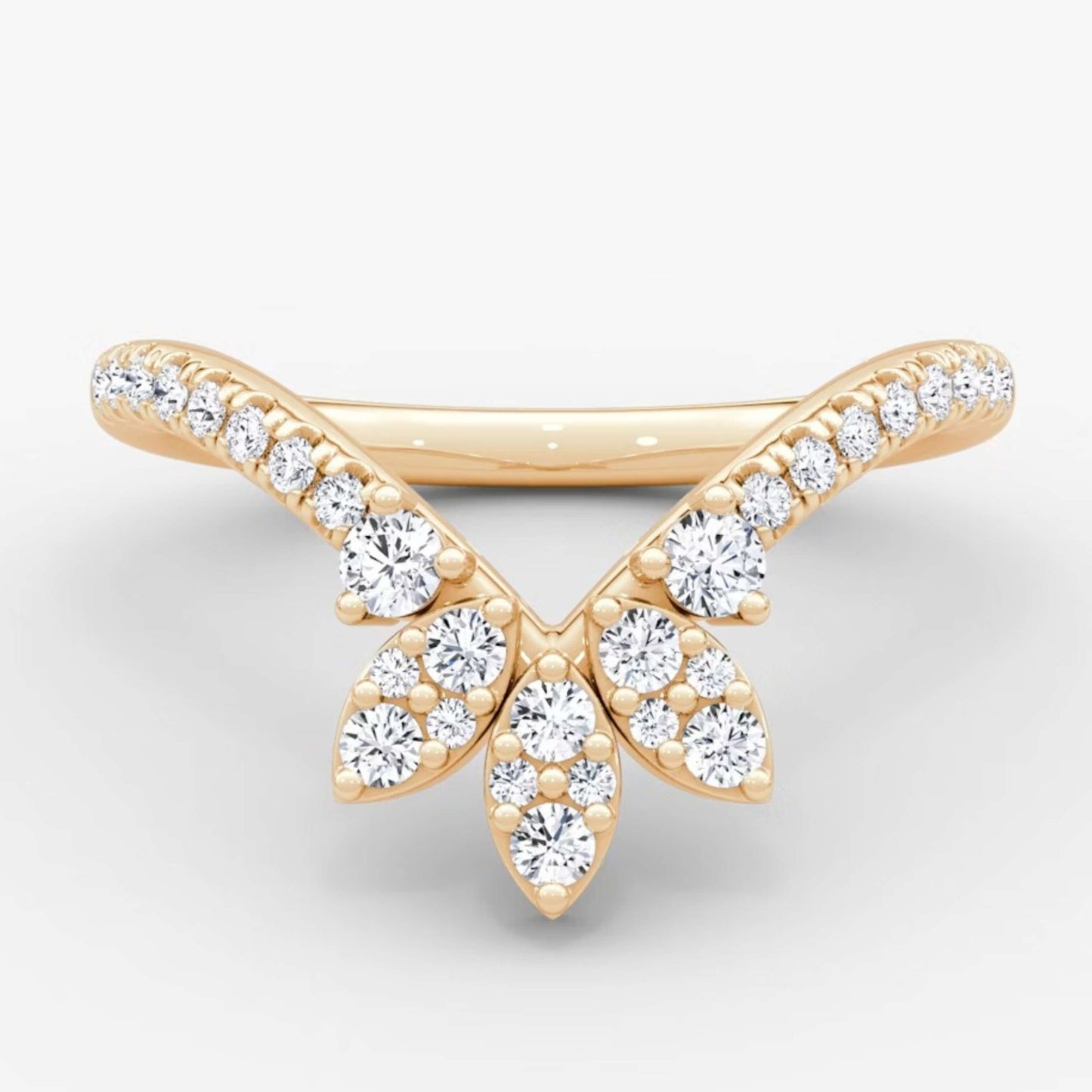 Round Cut Diamond Wedding Band Ring For Her