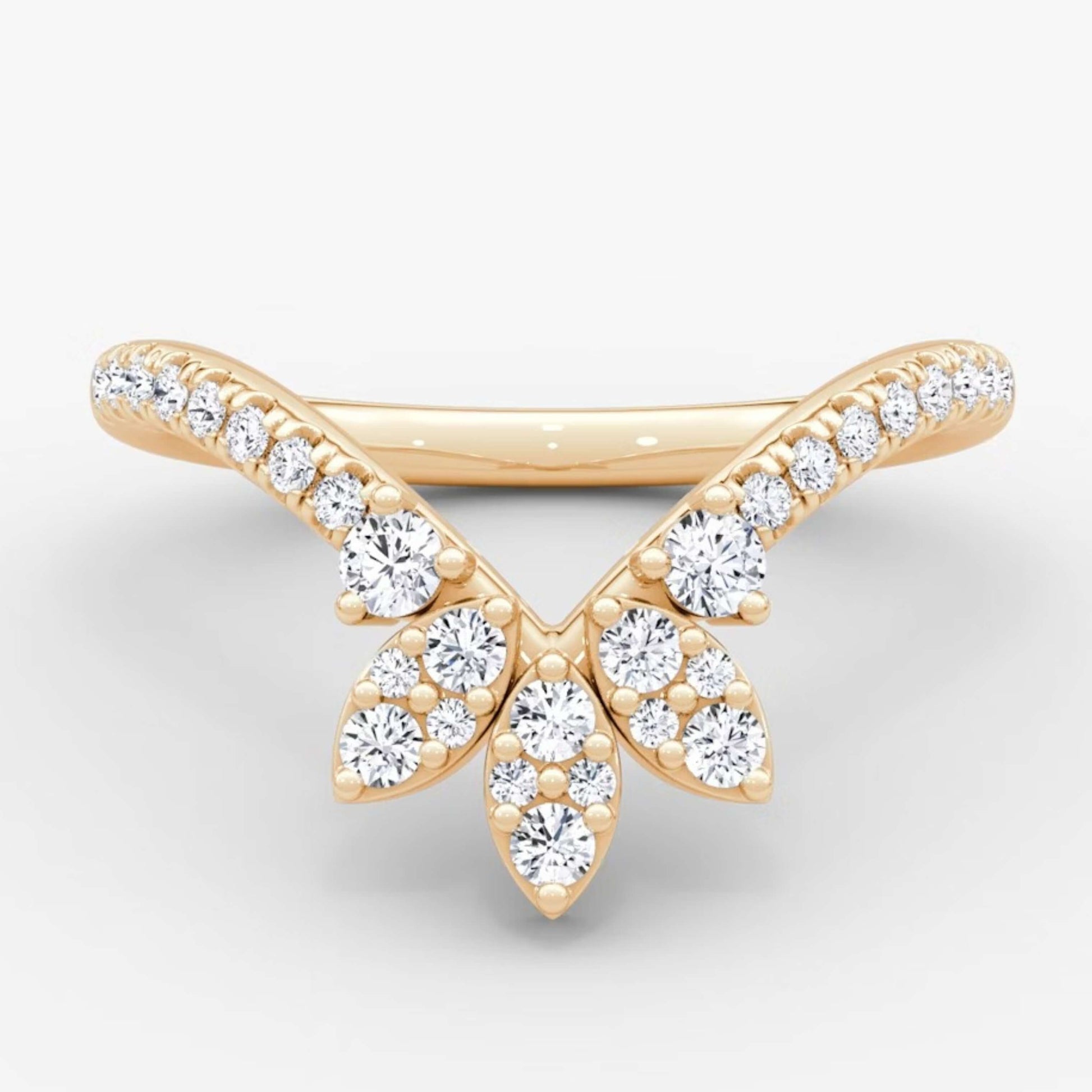 Round Cut Diamond Wedding Band Ring For Her