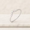 5 Stone Round Cut CVD Diamond Curved Ring