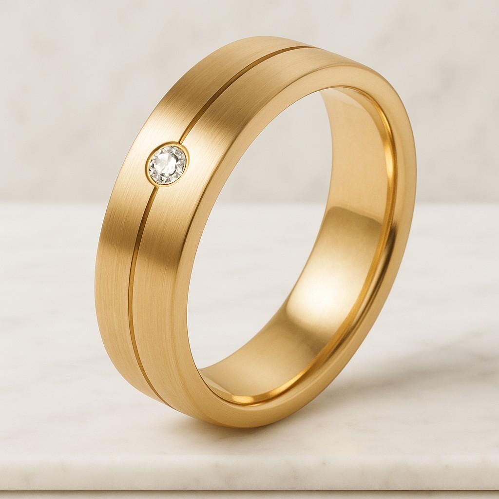 Round Cut Eternity Diamond Wedding Band For Him Engagement Ring For Women Anniversary Gift 14K Solid Gold Ring Unisex Vintage Design Ring