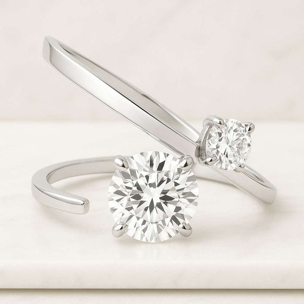 Round Cut Halo Split Shank Engagement Ring Classic Wedding Ring Moissanite Split Shank Promise Ring