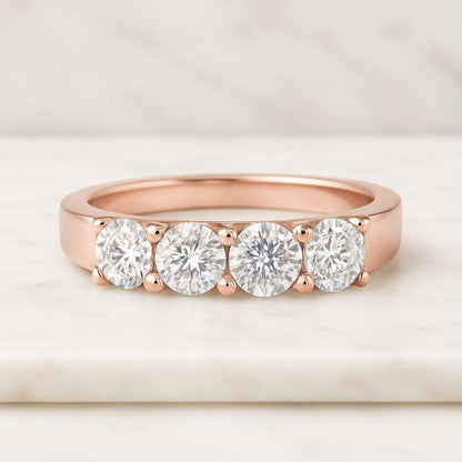 Round Cut Lab Diamond Hidden Halo Solitaire Engagement Ring 0.50 Carat Lab Grown Diamond Wedding Ring 14K Yellow Gold Claw Prong Set Ring